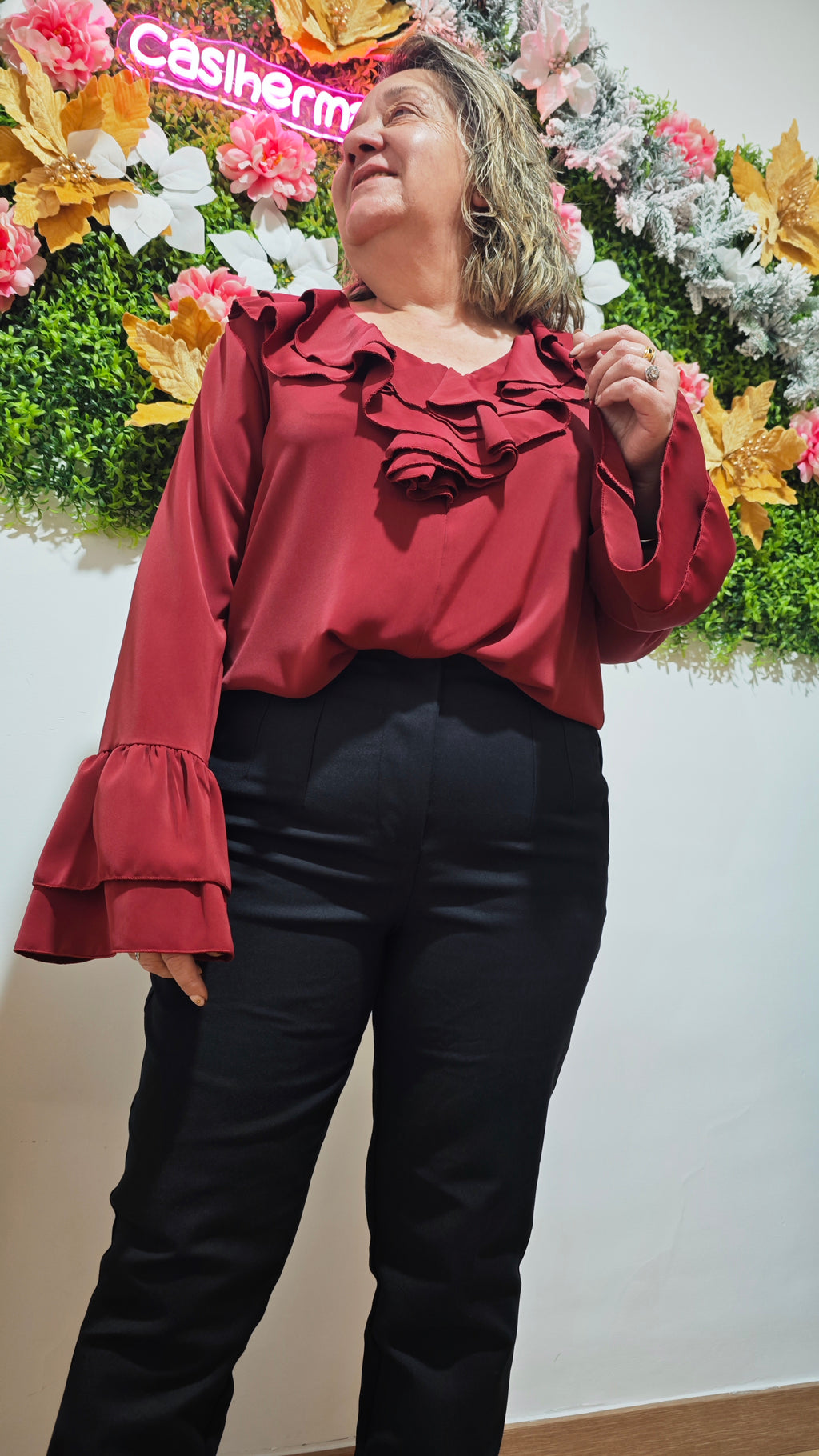 Blusa Loren com folhos