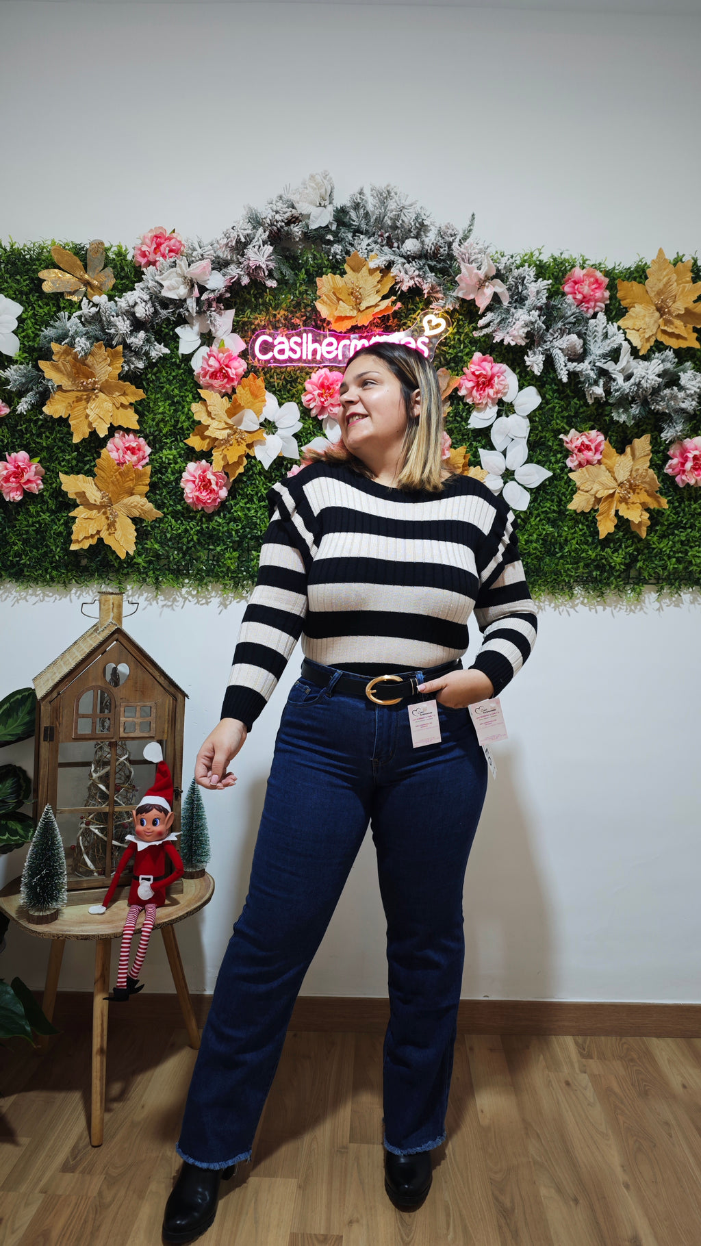 Jeans wide leg flecos