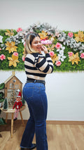 Jeans wide leg flecos