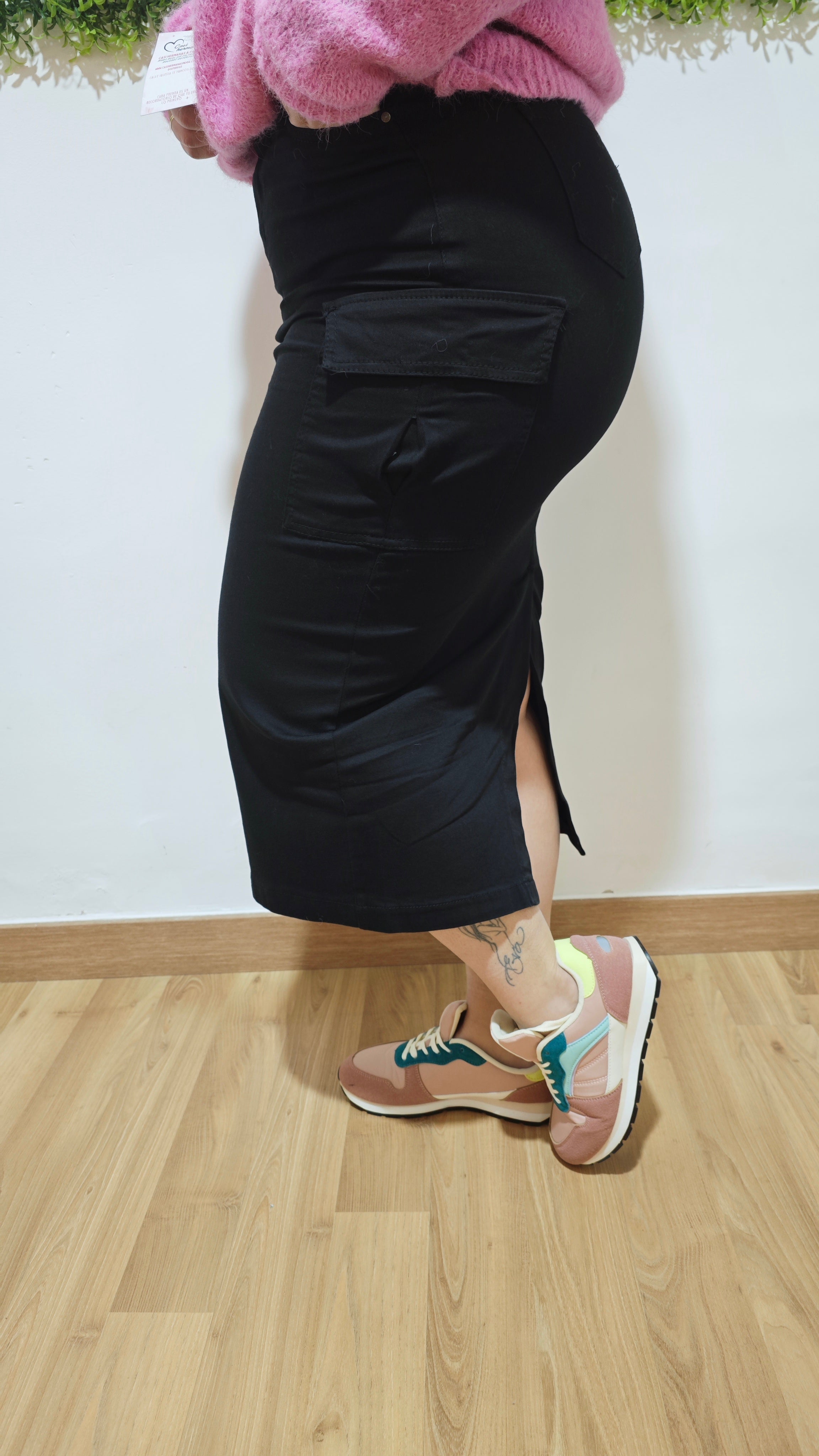 FALDA MIDI BLACK