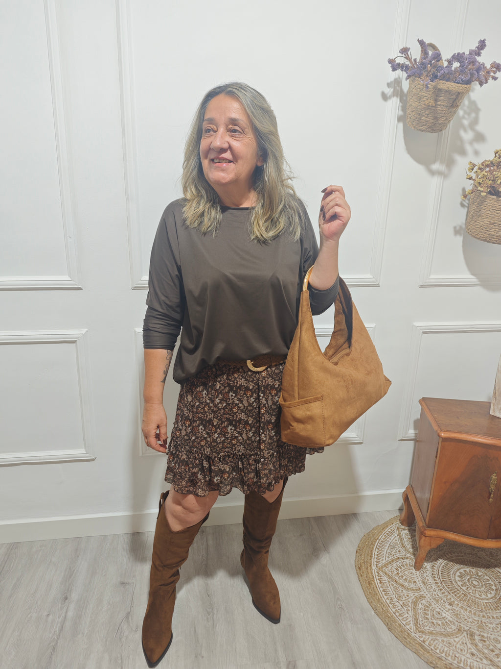 Falda capuchino