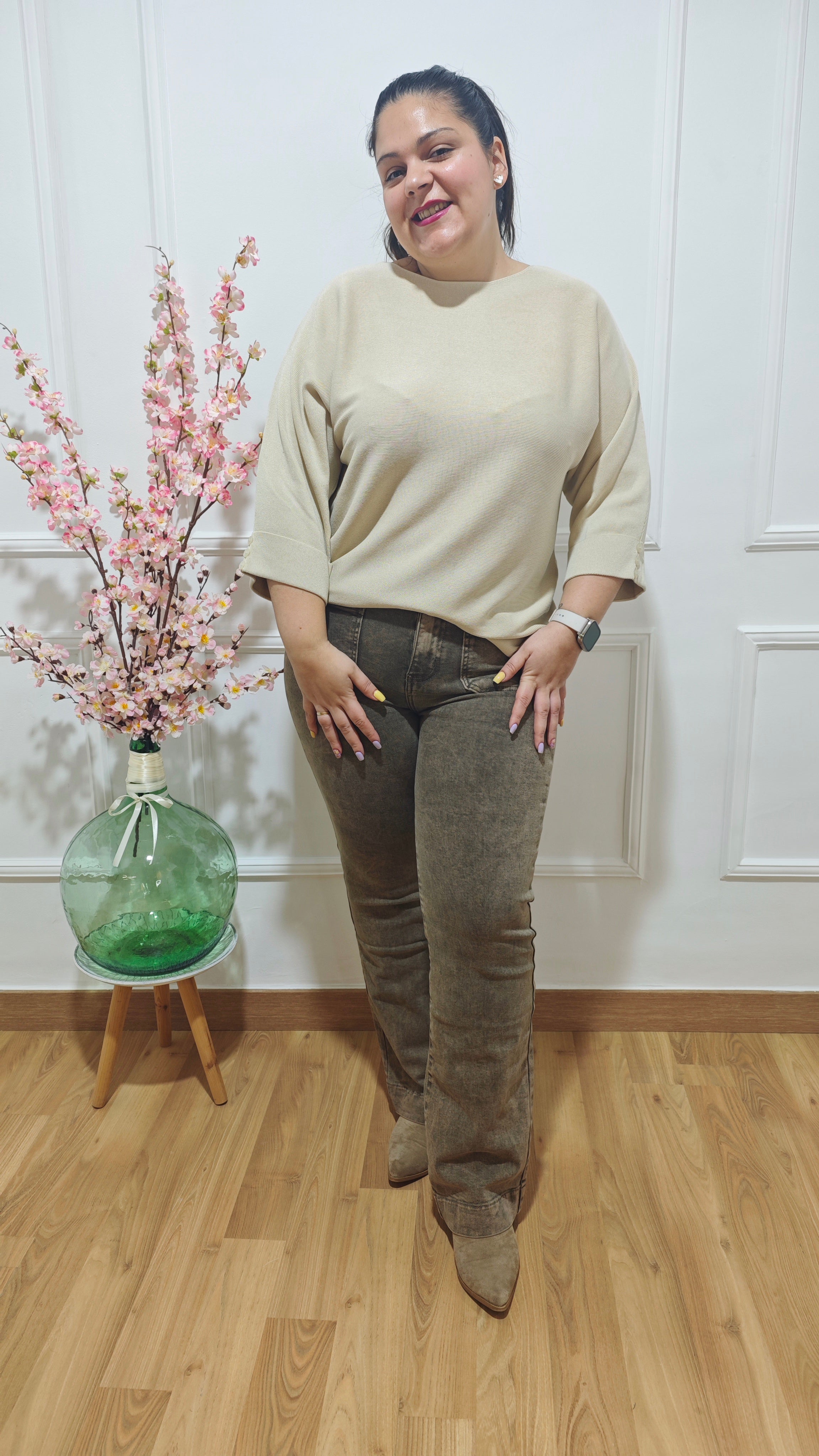 Jeans Desgastado Marrón