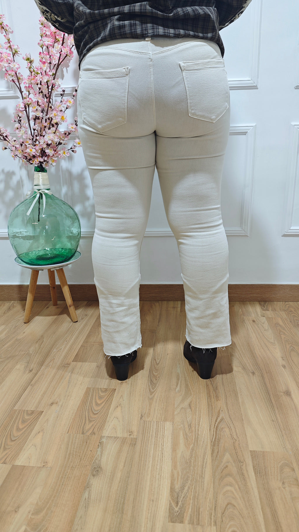 Jeans desflecado Beige 01