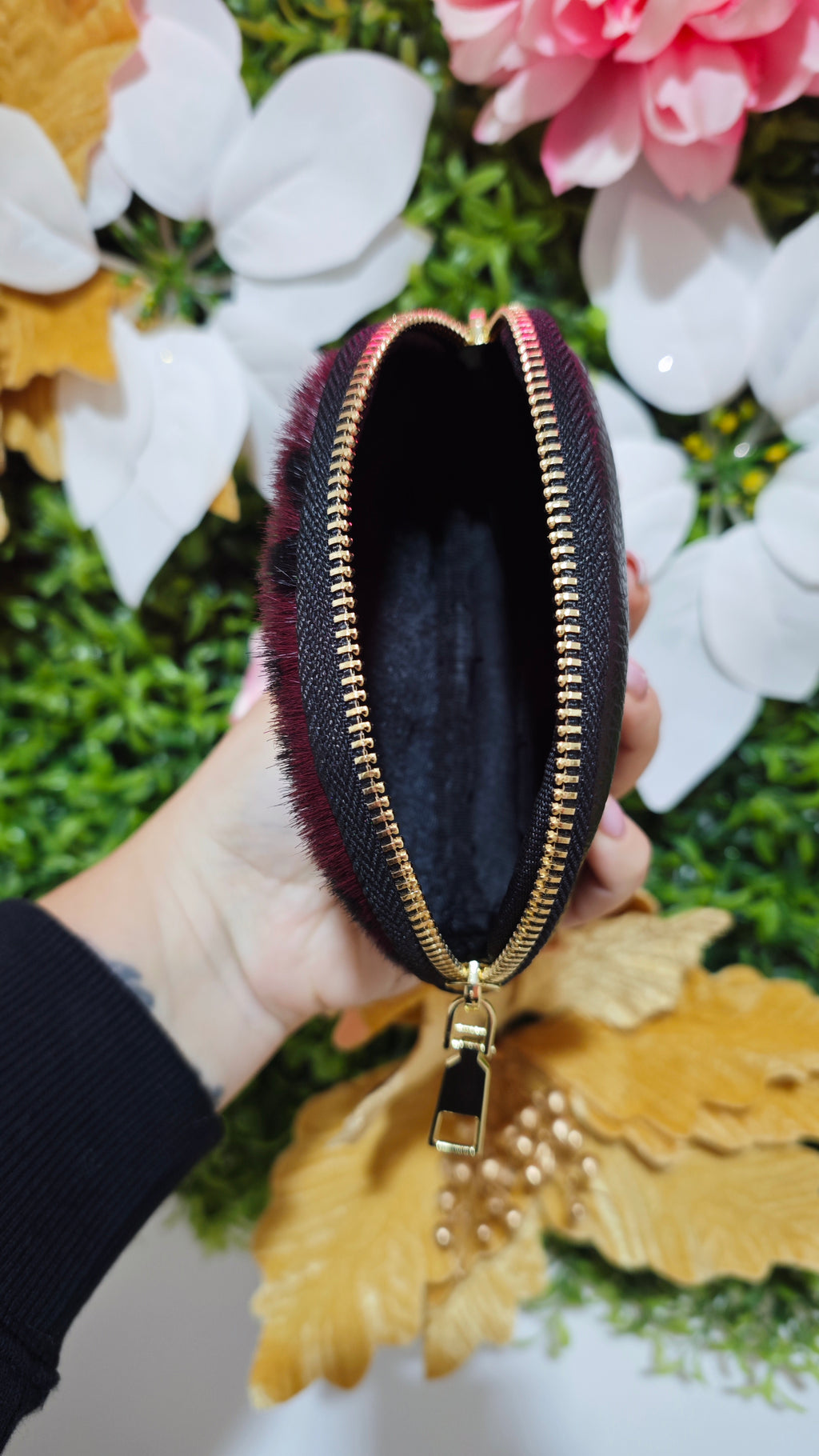 Monedero piel burgundy