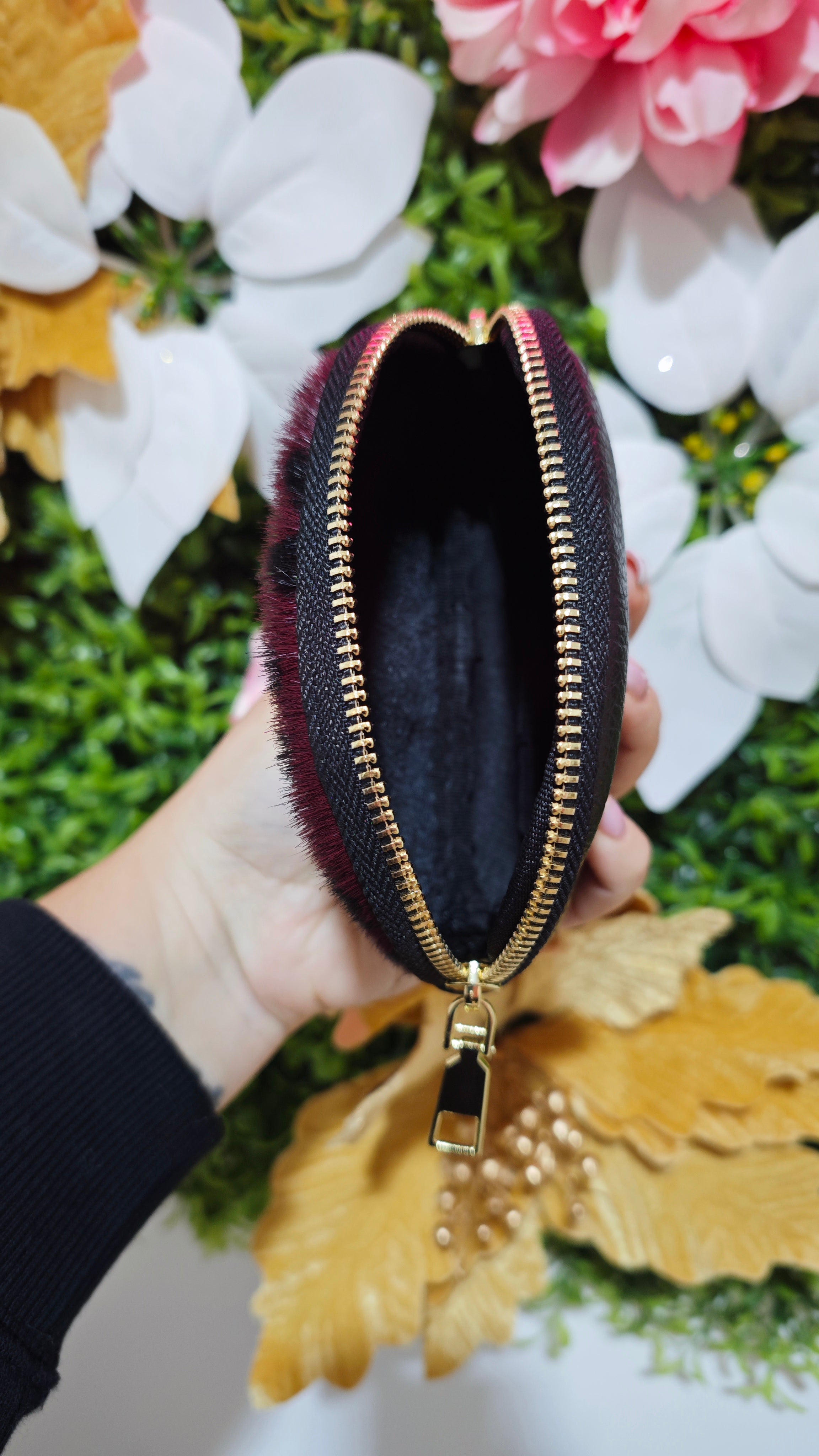 Monedero piel burgundy