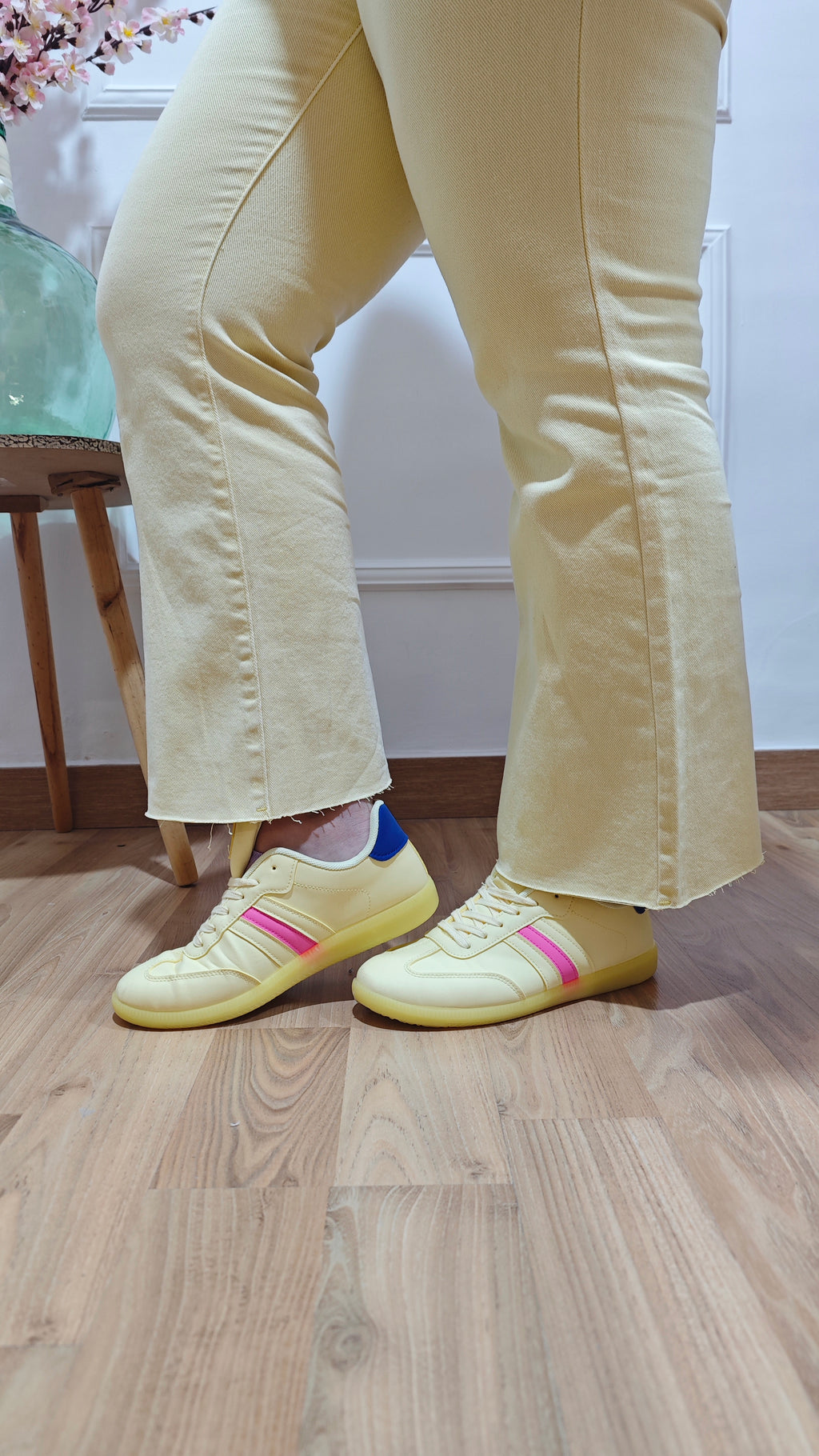 Jeans wide leg yellow