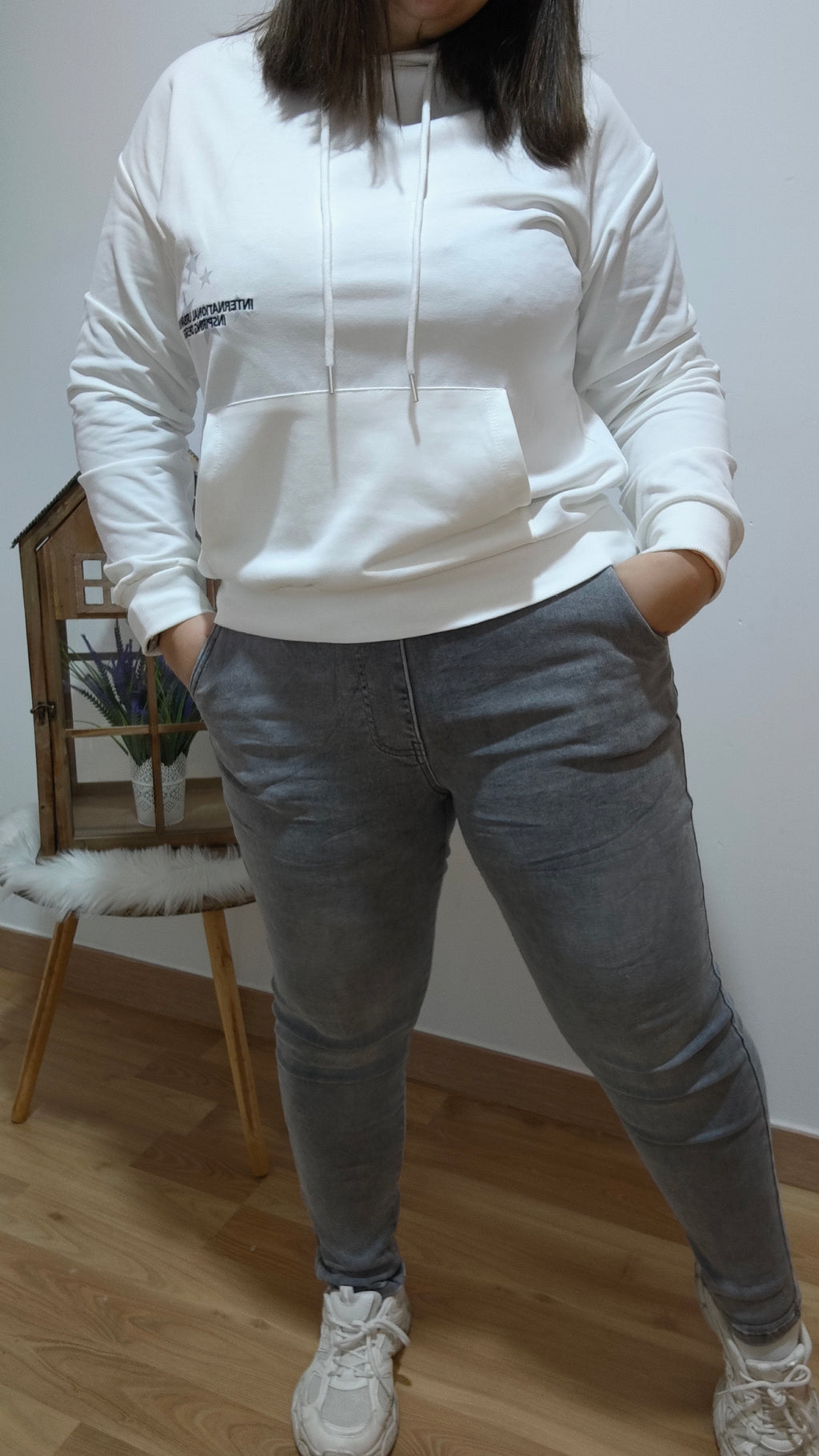 Mom Fit goma Grey
