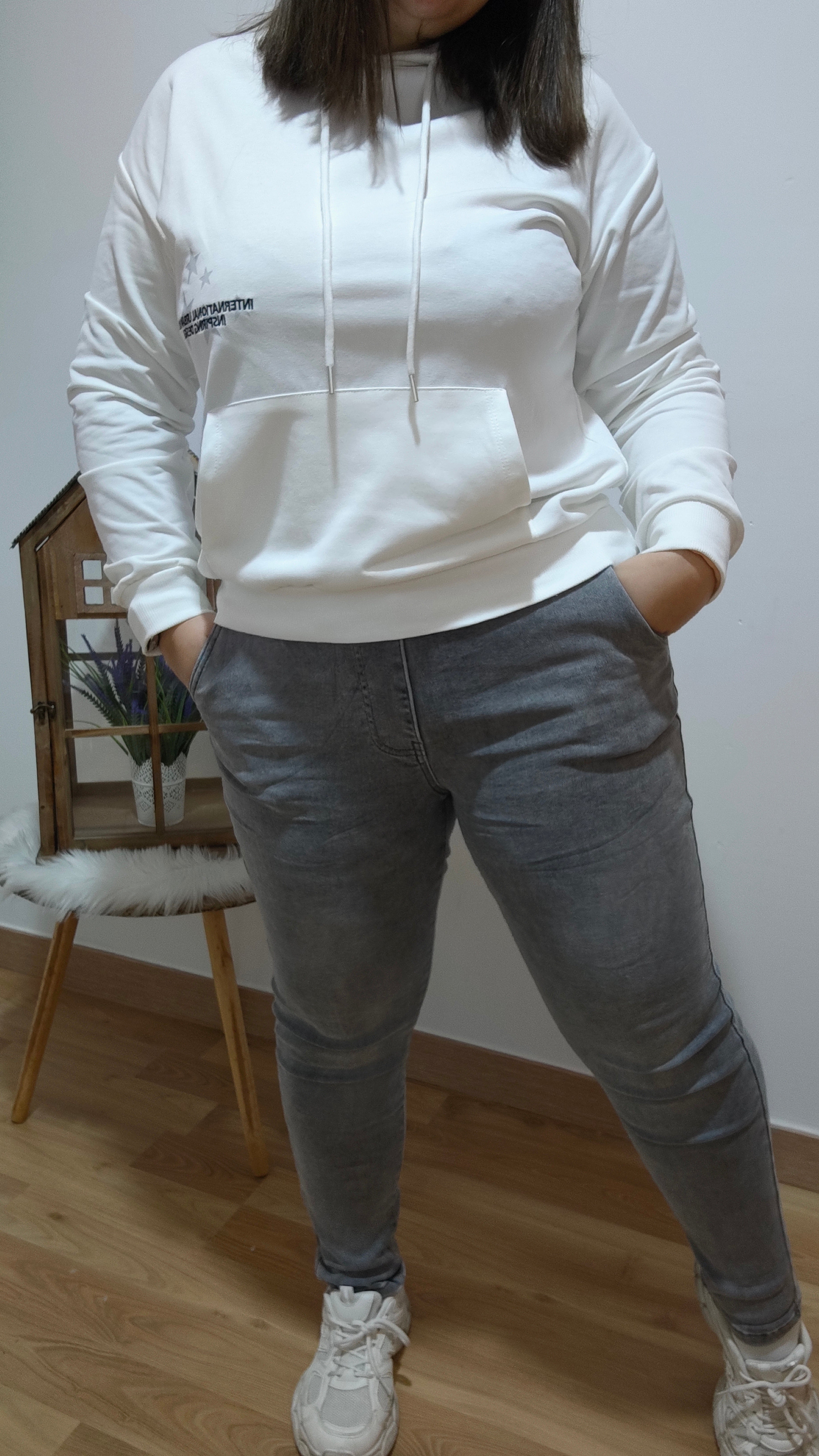 Mom Fit goma Grey