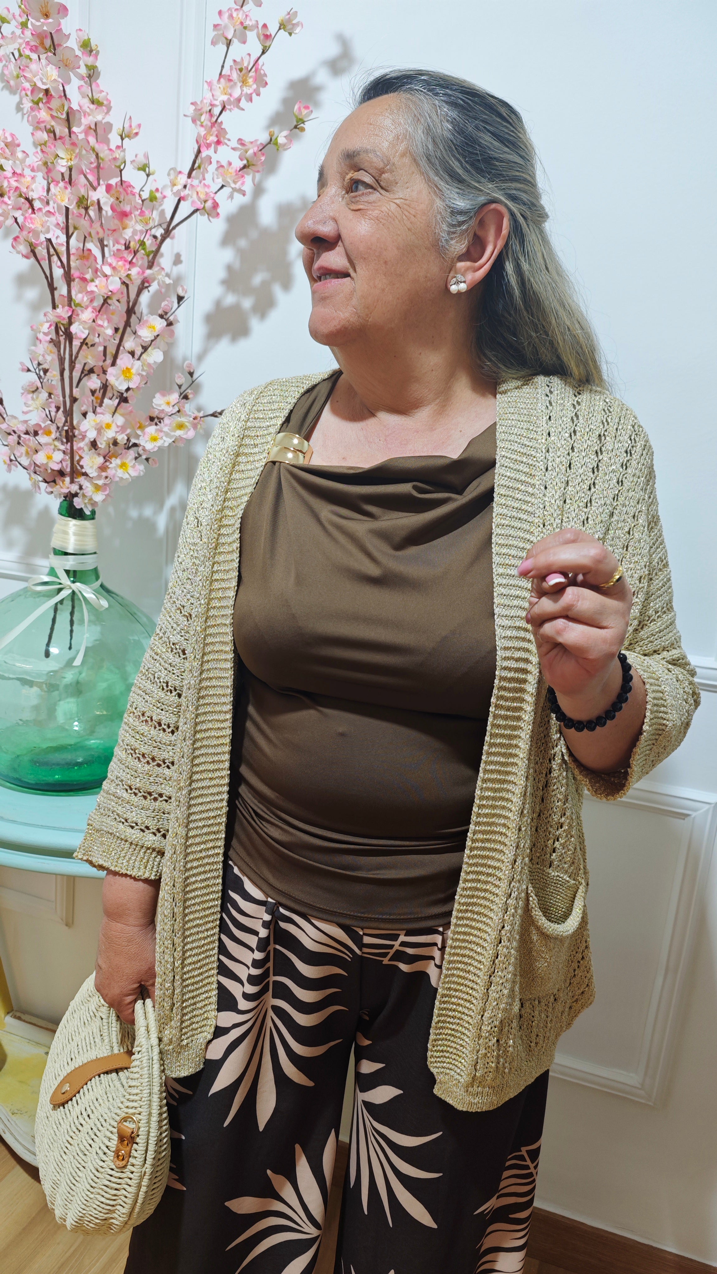 Chaqueta hilo dorado
