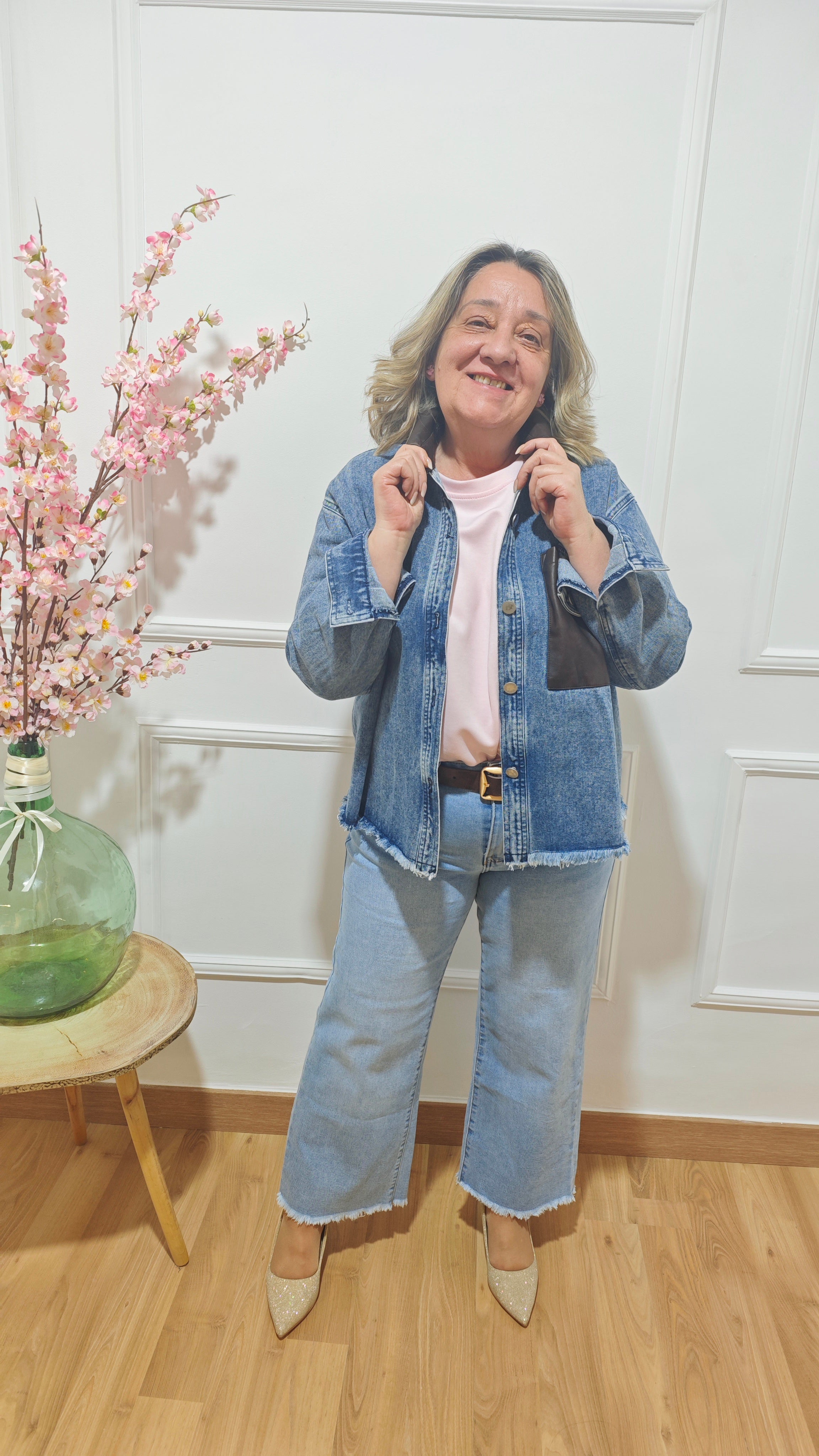 Chaqueta Denim Polipiel
