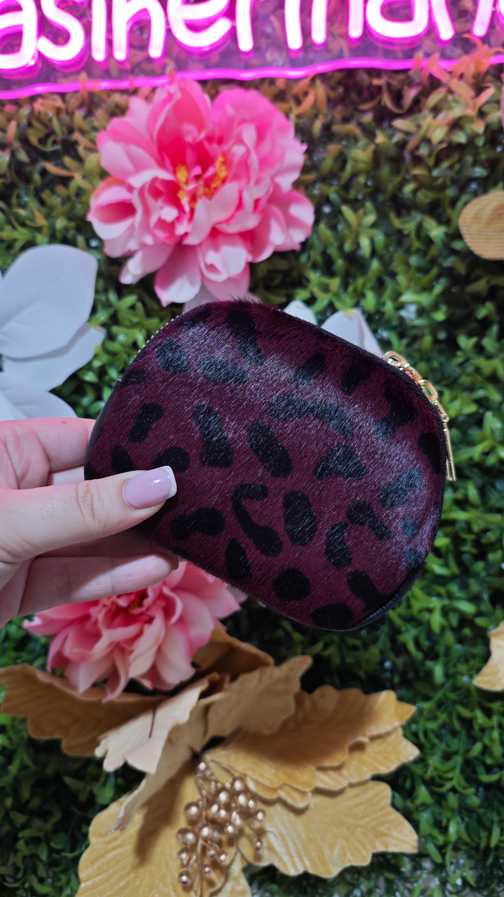 Monedero piel burgundy