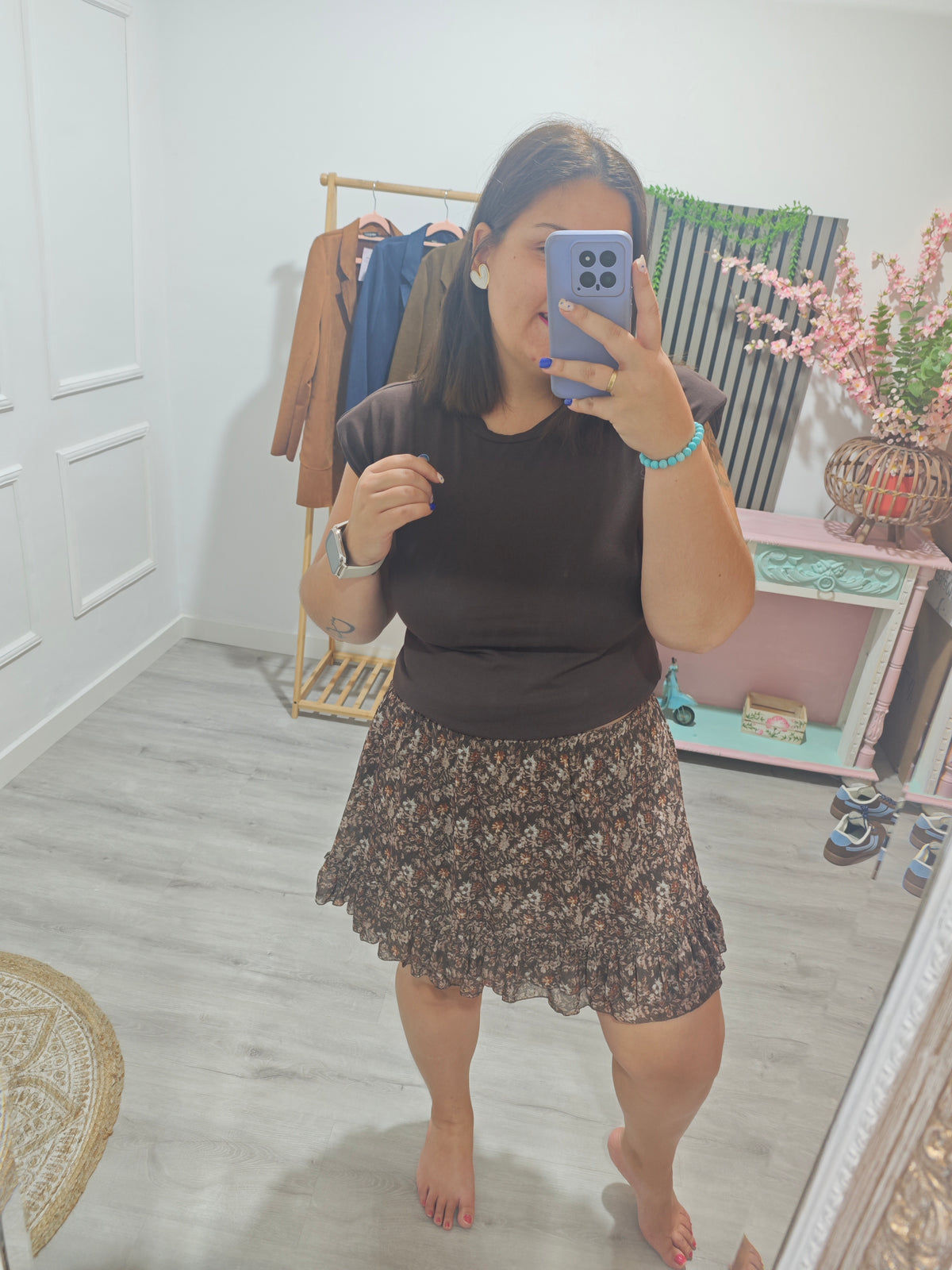 Falda capuchino