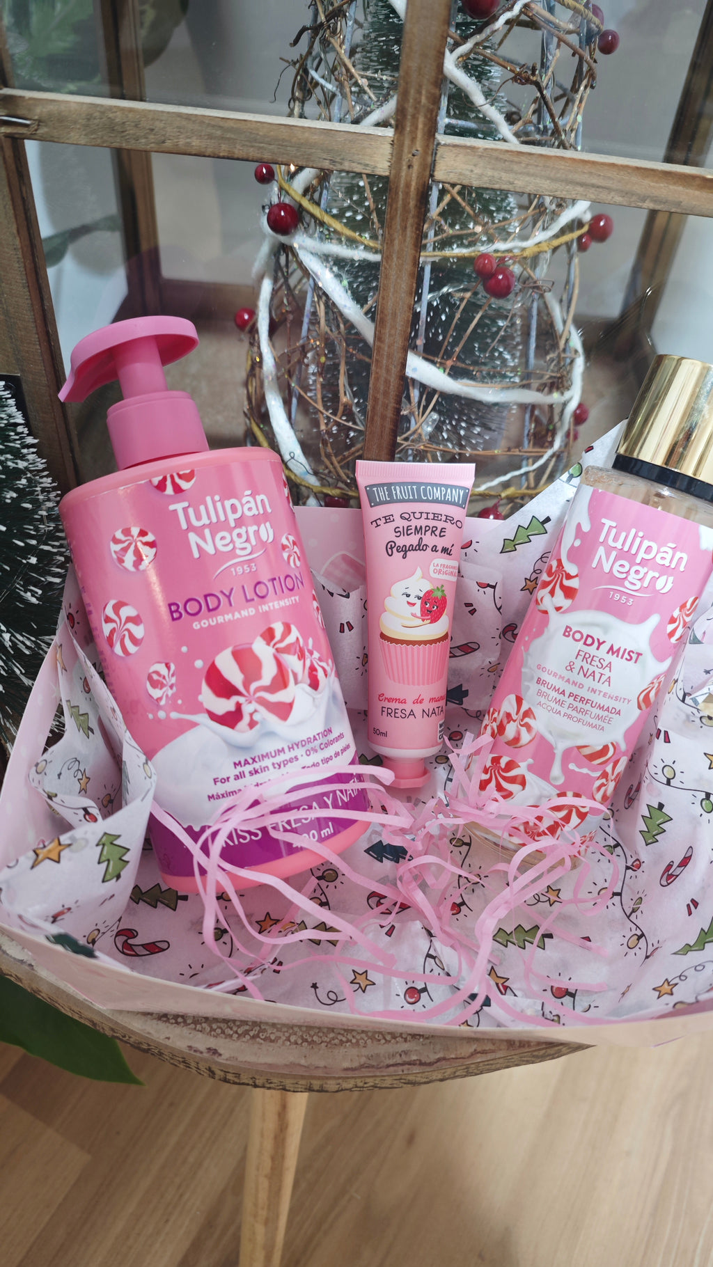 Caixa de morango com creme