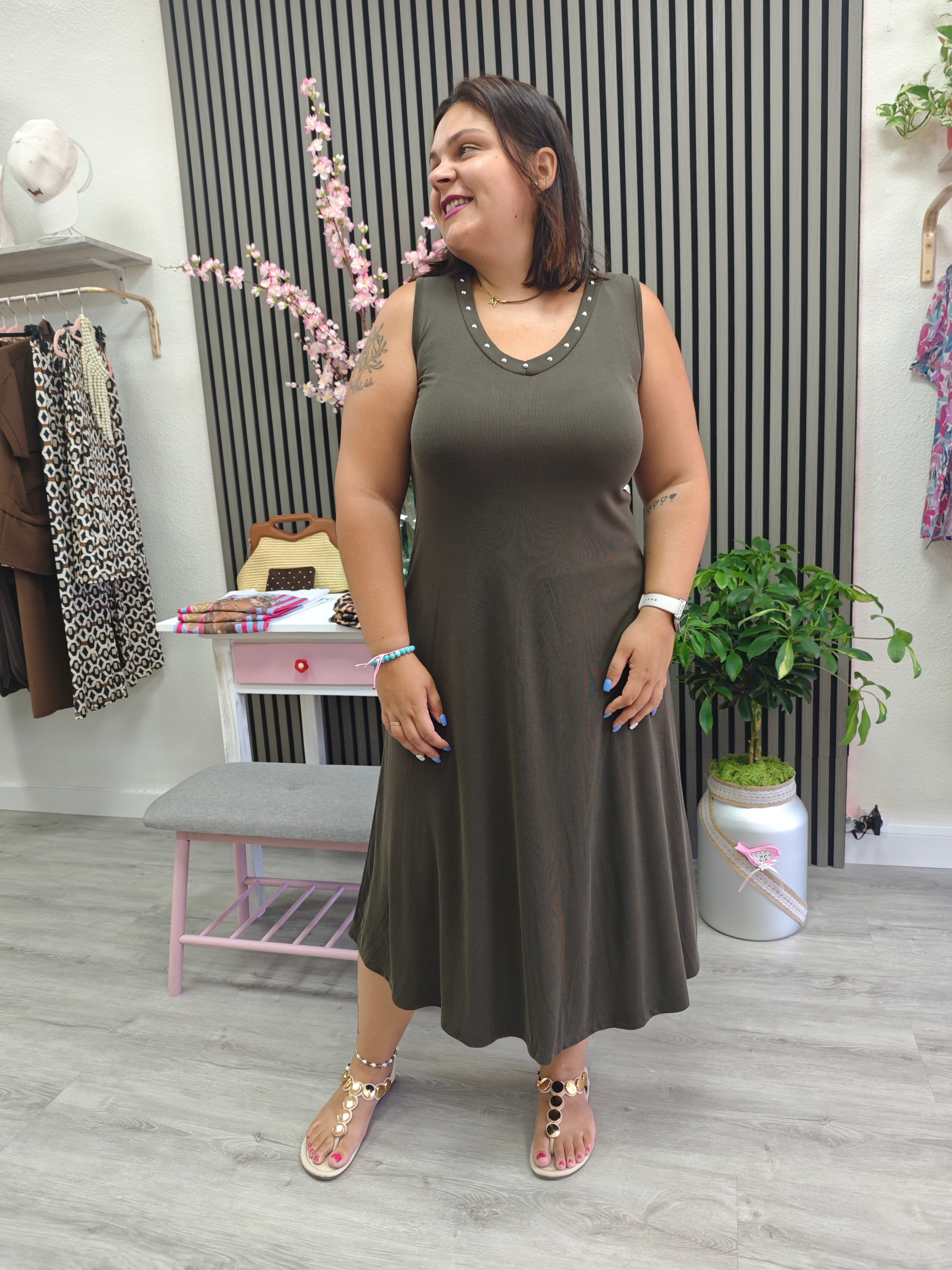 Vestido Yoly Tachuelas