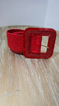 Cinturón rojo elástico