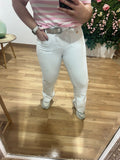 Jeans Bolsillos wide leg white