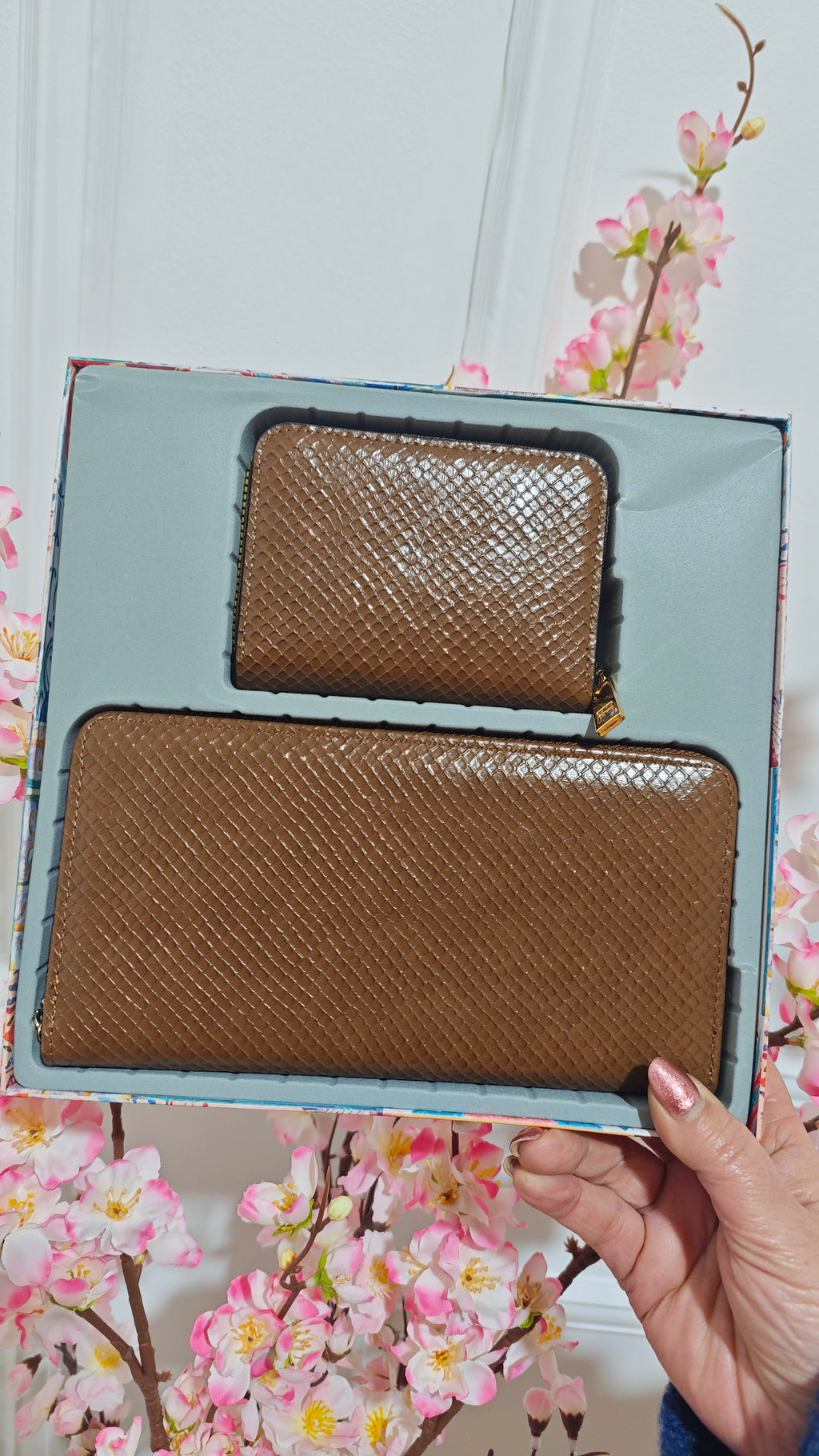Pack grande cartera camel