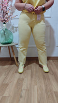 Jeans wide leg yellow