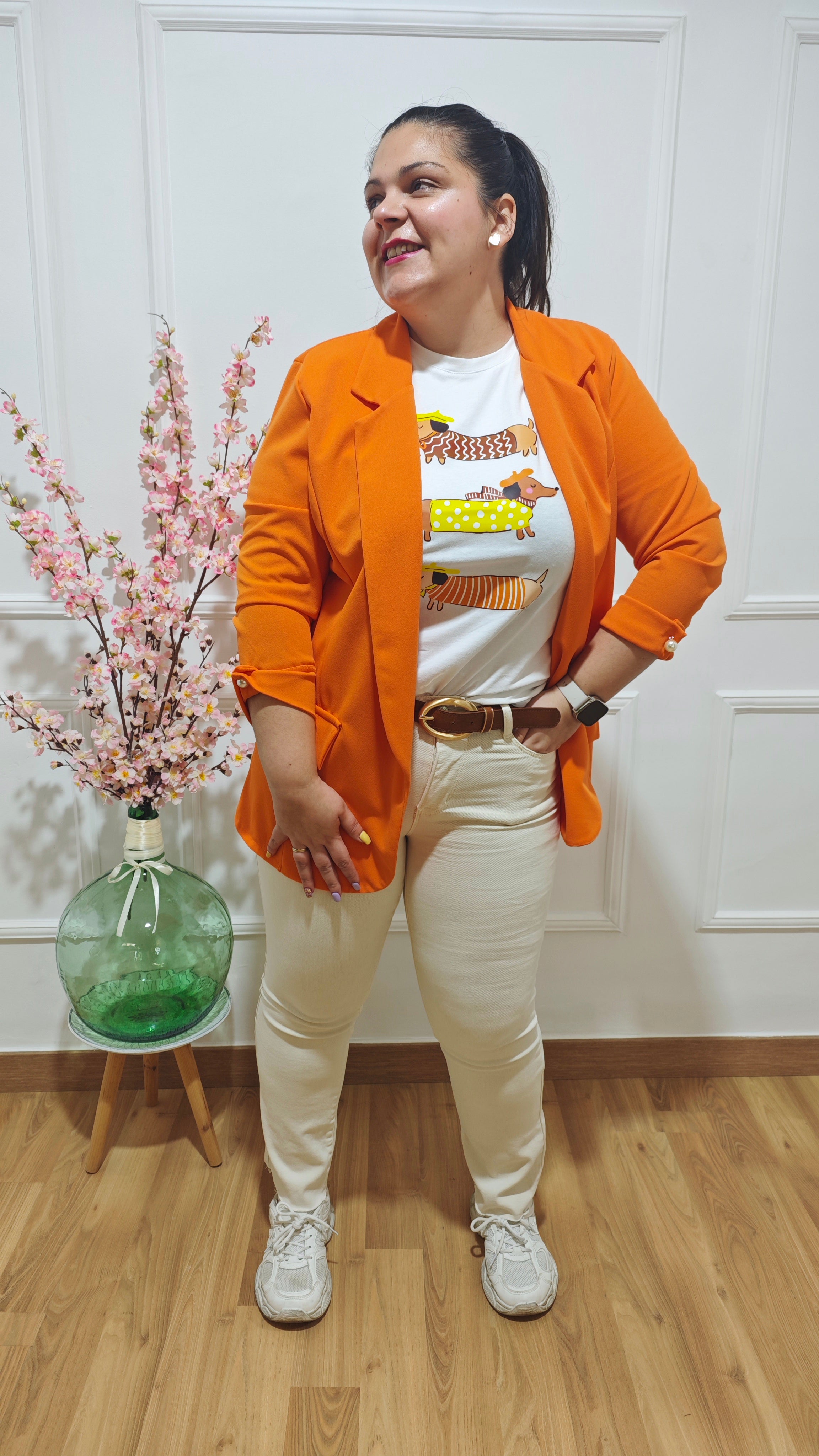 Jeans desflecado Beige 01