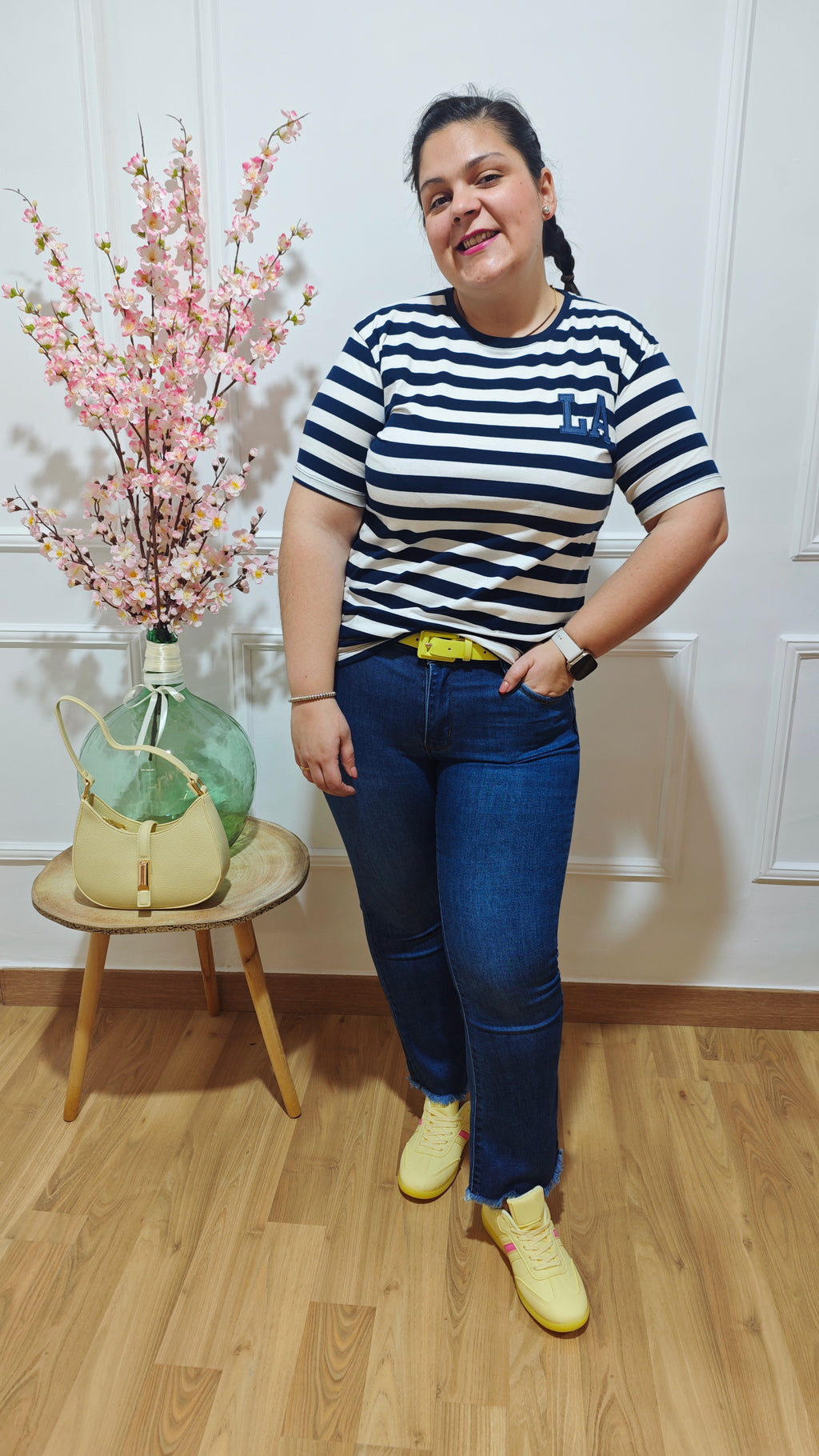 Jeans flared oscuro