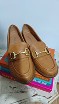 Mocasín hebilla Camel