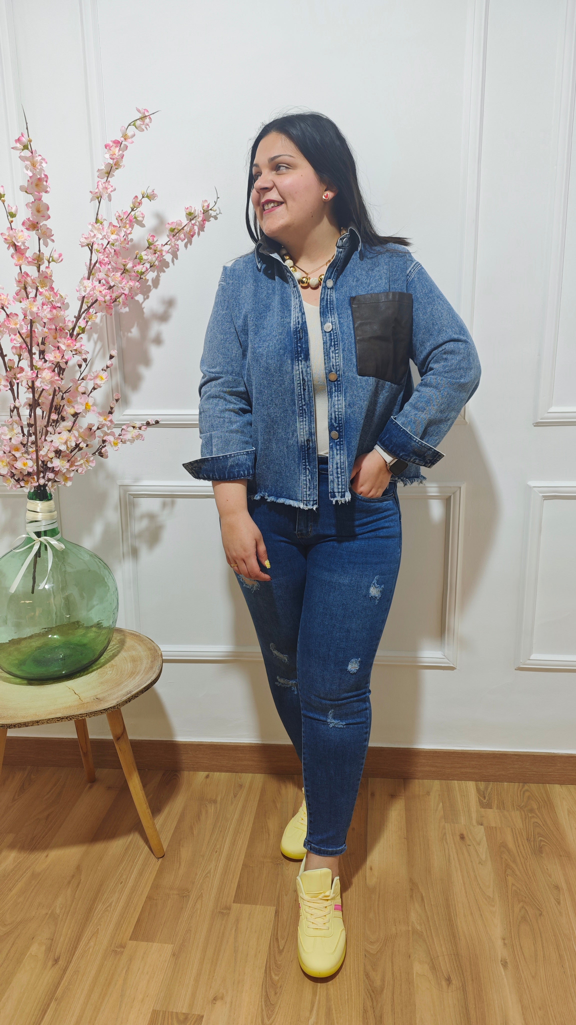 Chaqueta Denim Polipiel