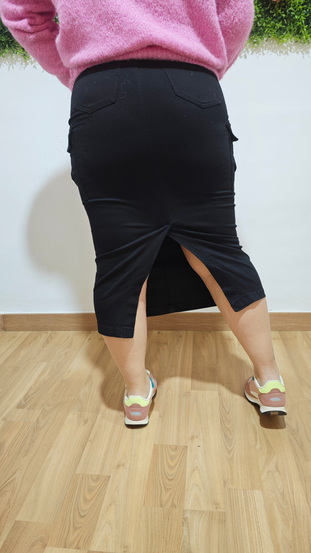 FALDA MIDI BLACK