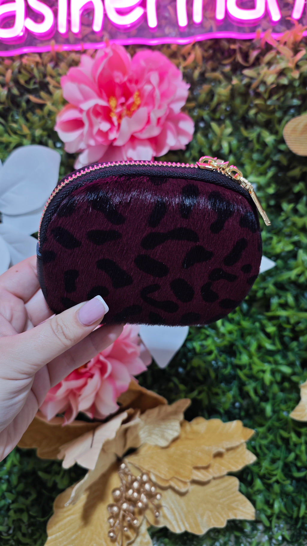 Monedero piel burgundy