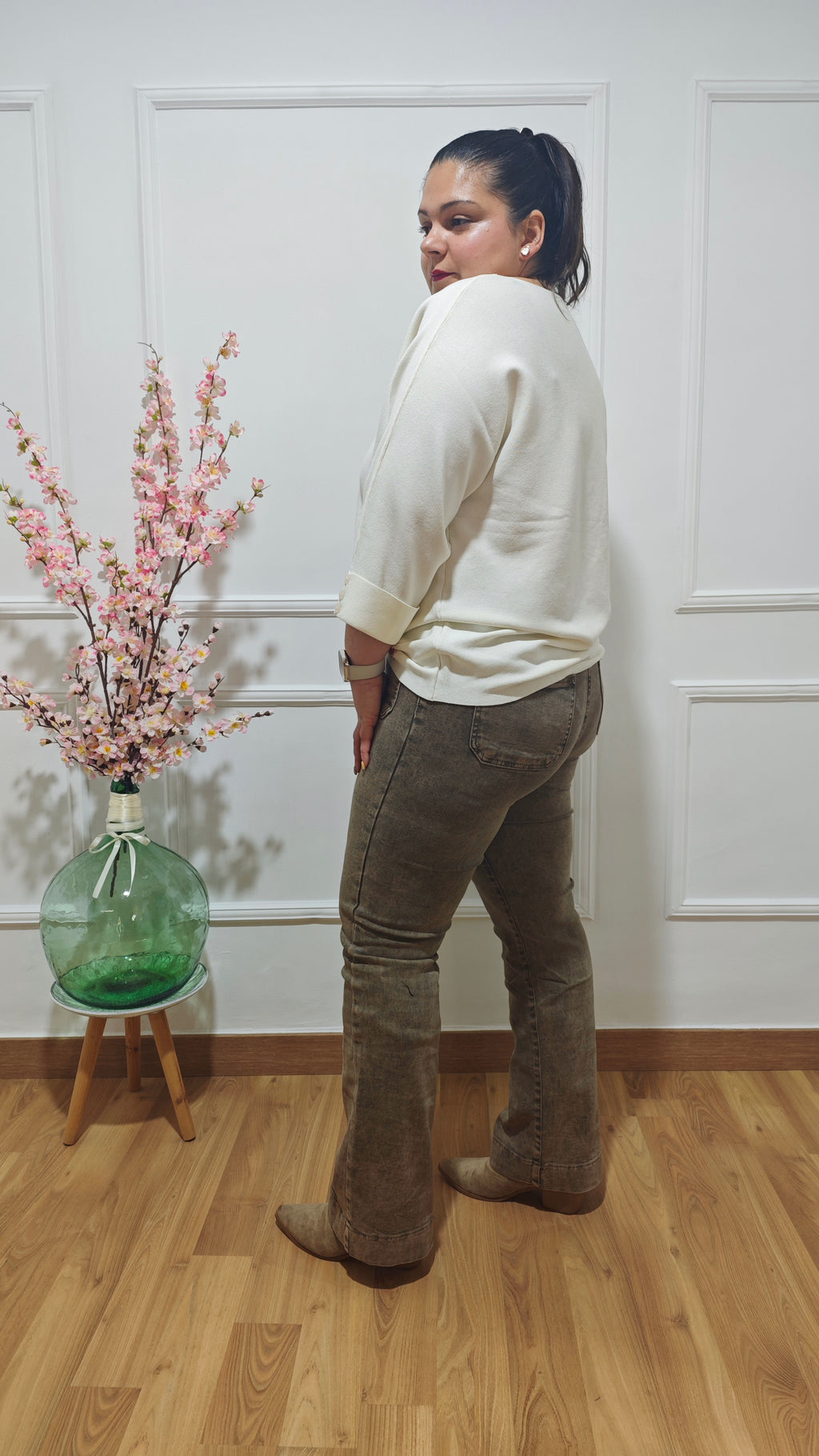 Jeans Desgastado Marrón