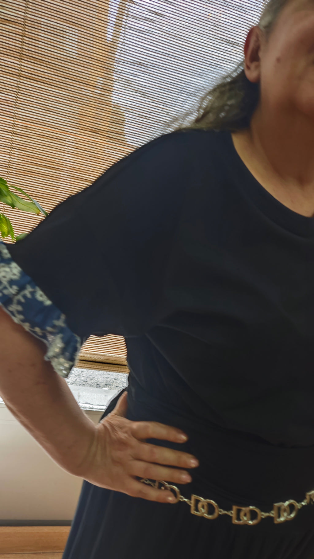 camiseta denim bolsillo
